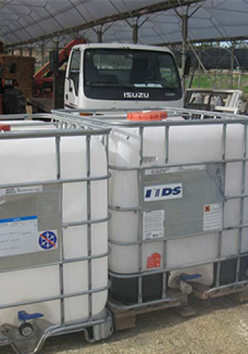 מיכלי קוביה לבן שקוף 1000 ליטר